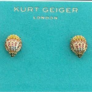 Kurt Geiger Gold-Tone Multicolor Crystal Earrings